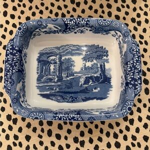 Spode Blue Italian Rectangular Baker 12 in 1816